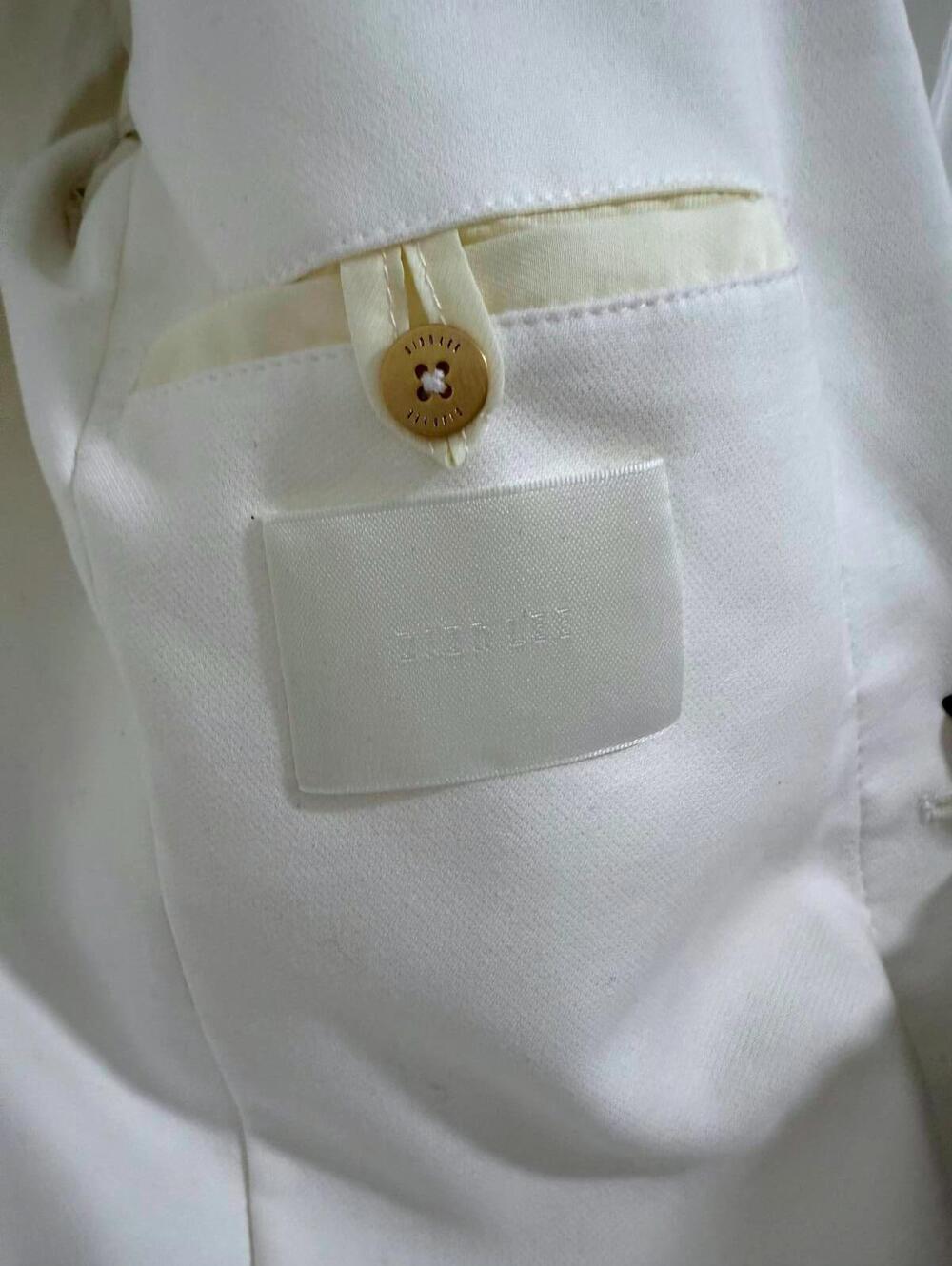 NWT DION LEE $980 Ivory Cinch-Back Oversized Blazer Gold Hardware Luxe Runway - Picture 11 of 15